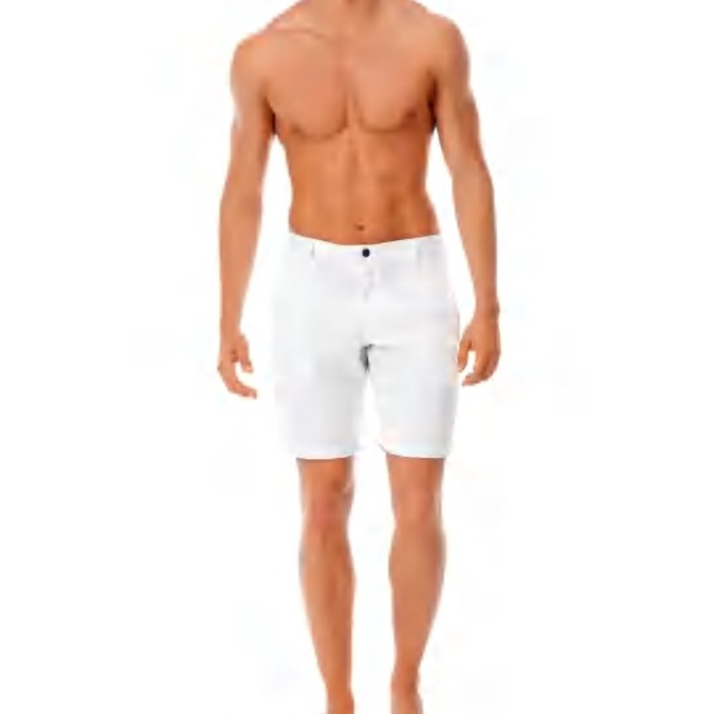vilebrequin baron white linen shorts men